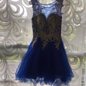 Short Blue Formal Dress